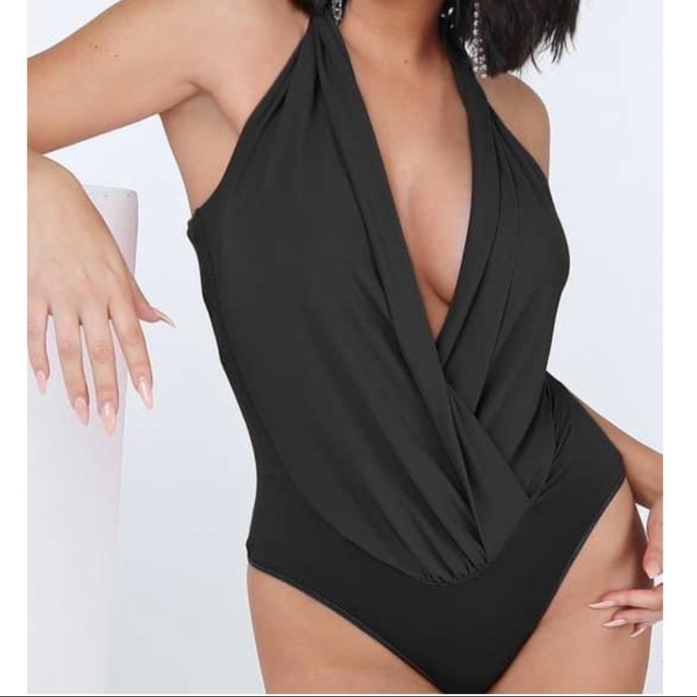 Halter neck bodysuit. Black. Small. NWOT